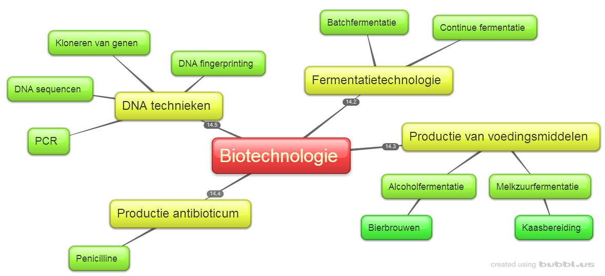 mindmap biotechnologie
